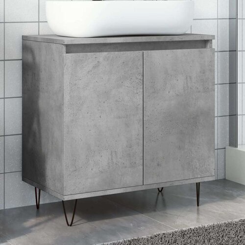 vidaXL Kopalniška omarica betonsko siva 58x33x60 cm inženirski les Cene