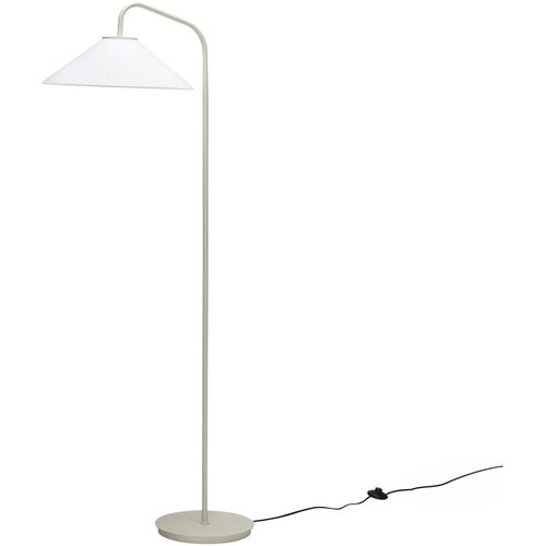 Hübsch Kremno bela stoječa svetilka s steklenim senčilom (višina 158 cm) Solid – Cene