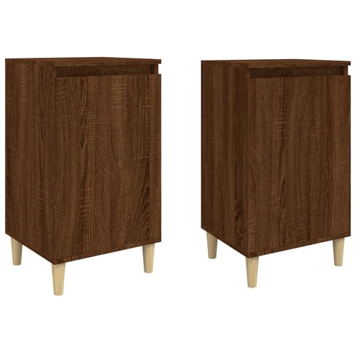Maison Chic Dvo delni komplet Nočne omarice - Nočne mize rjavi hrast 40x35x70 cm inženirski les, (21689176) Slike