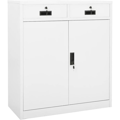 vidaXL pisarniška omara bela 90x40x102 cm jeklo Cene
