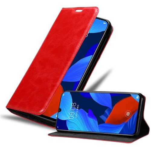 Cadorabo Ohi&scaron;je, združljivo z Huawei NOVA 5 / 5 PRO v rdeče jabolko - Za&scaron;čitni ovitek z magnetnim zapiranjem, stoječo funkcijo in režo za kartice, (20549798) Cene