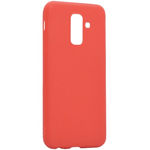 Maska za Samsung A6 Plus/ A605G (2018) crvena Leather Look Cene
