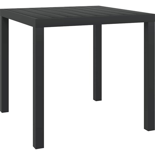  Vrtni stol crni 80 x 80 x 74 cm aluminijum i WPC Cene