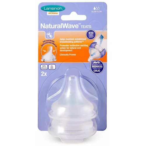 Lansinoh NaturalWave® Duda za bočicu, mali protok - 2 kom