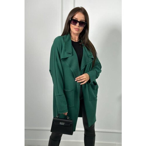 Kesi Cape with pockets dark green Slike