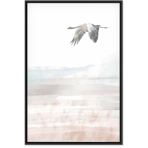  Slika - Crane\&amp;#039;s Flight (1 Part) Vertical 80x120 U crnom drvenom okviru Slike