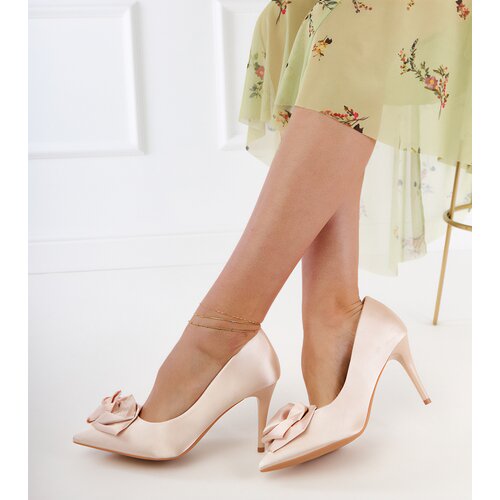 D/CEO Beige satin pumps with flower Klerita Cijene