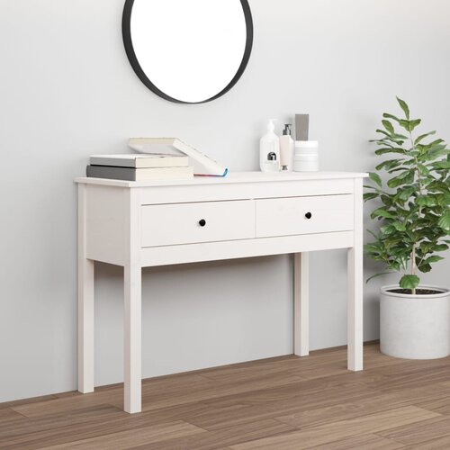  Konzolni stol bijeli 100x35x75 cm od masivne borovine Cene