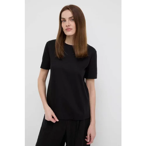 Max Mara Leisure Kratka majica ženski, črna barva