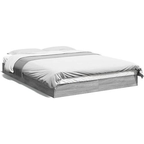 VidaXL Okvir kreveta siva boja hrasta 140 x 200 cm konstruirano drvo Slike