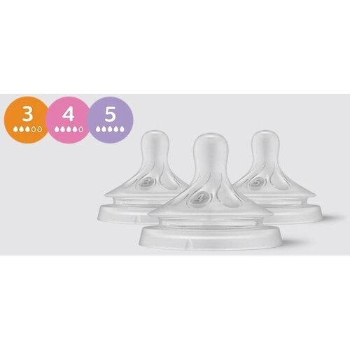 Philips Responsive Natural dude za bočicu, set 3 kom s protokom 3, 4 i 5 Slike