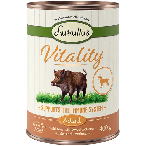 Lukullus Vitality za imunološki sustav: divlja svinja (bez žitarica) - 6 x 400g