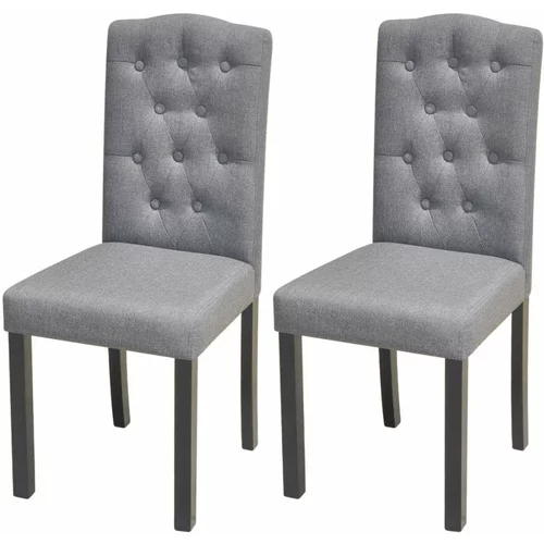  Blagovaonske stolice od tkanine 2 kom svjetlosive