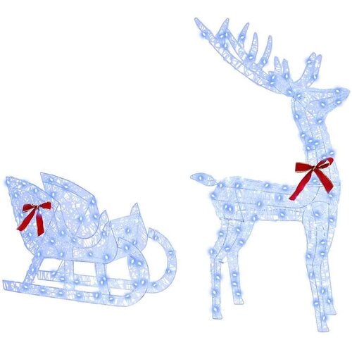 vidaXL Reindeer vuče saonice Plava 120 cm 55 cm Akril Cene