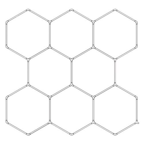  Hexagon LED tube 8 heads light 280W 6500K 2450*2360mm Slike