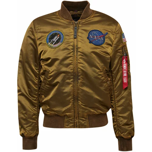 Alpha Industries Prehodna jakna 'MA-1 VF NASA' modra / umbra / rdeča / bela