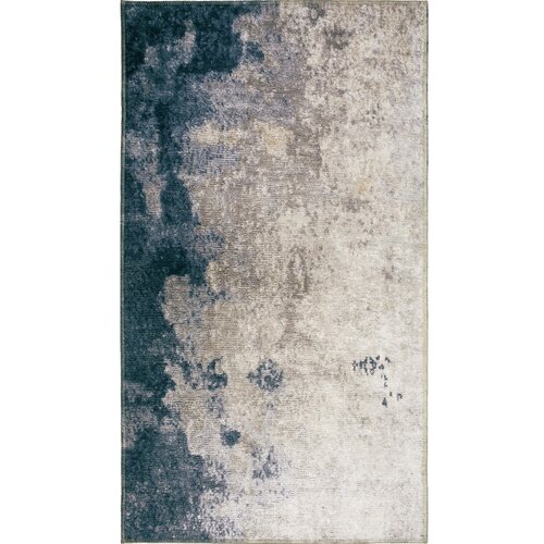 Vitaus Modro-kremna pralna preproga 150x80 cm - Vitaus Cene