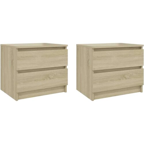  Nočna omarica 2 kosa sonoma hrast 50x39x43,5 cm iverna plošča, (20734479) Cene