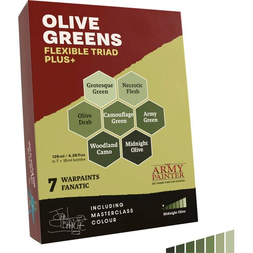The Army Painter Warpaints Fanatic: Olive Greens Flexible Triad PLUS+ - 1 set Cijene