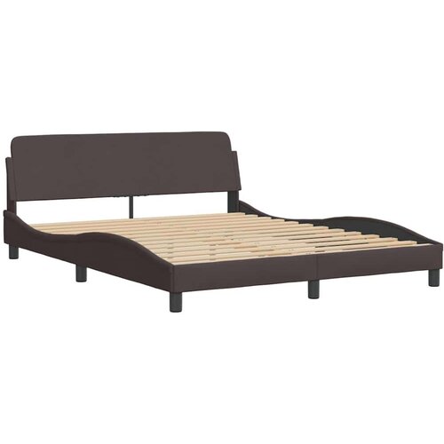 VidaXL okvir za krevet bez madraca tamnosmeđi 160x200 cm od tkanine Slike
