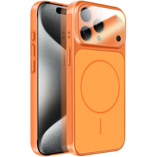 AVIZAR Trd MagSafe ovitek za iPhone 15 Pro Max z za&scaron;čito kamere, Oranžna, (5000274886) Cene