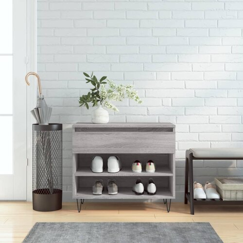 vidaXL Omarica za čevlje siva sonoma 70x36x60 cm inženirski les Cene