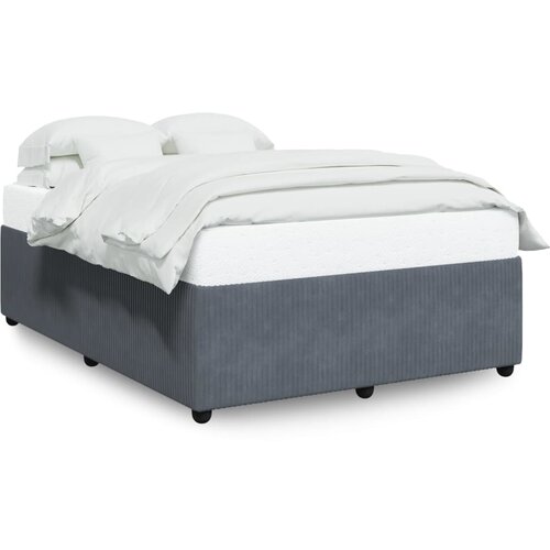 VidaXL Posteljni okvir temno siv 160x200 cm žamet Slike