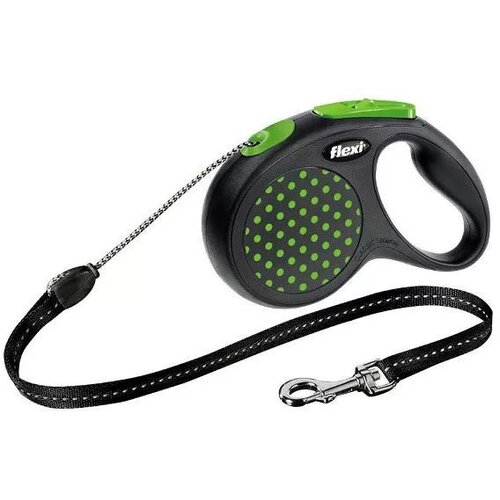 Flexi Povodac za pse Flexi BLACK DESIGN 5 m Veličina M Zelena Slike