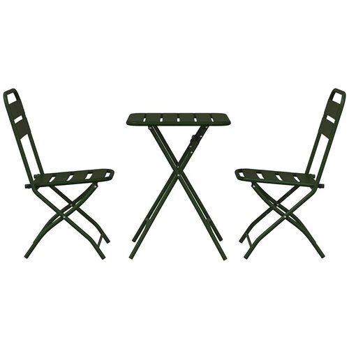 Bistro set 3 pcs Zelena Čelik Slike