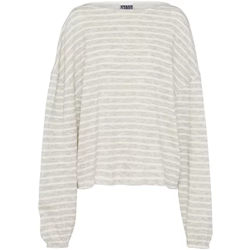 Urban Classics Široki pulover svijetlosiva / bijela