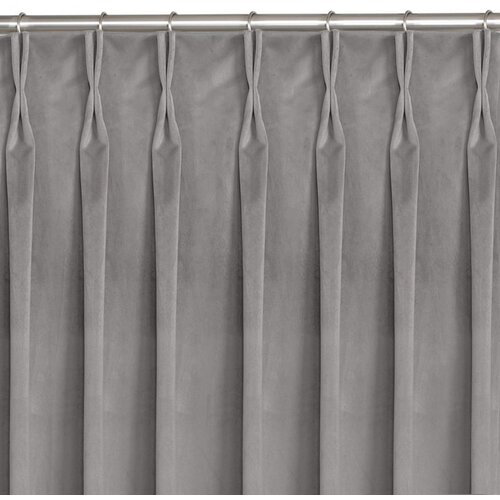  Curtain VILA color gray style classic flex 9.5 cm with double pleat velvet 400x175 HOMEDE Cene