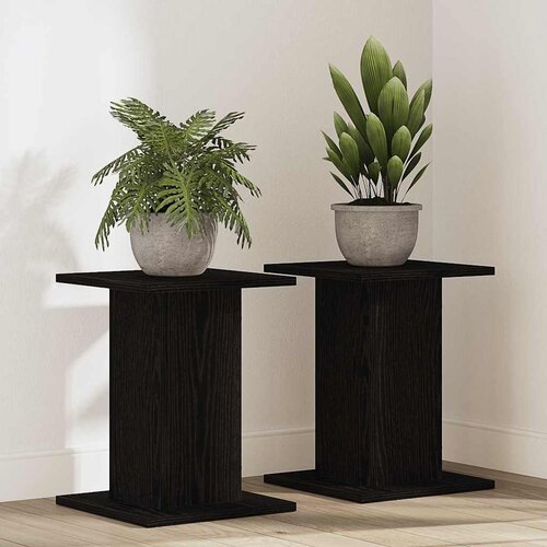  Stalak za biljke 2 pcs Crni hrast 30 x 30 x 40 cm Cene