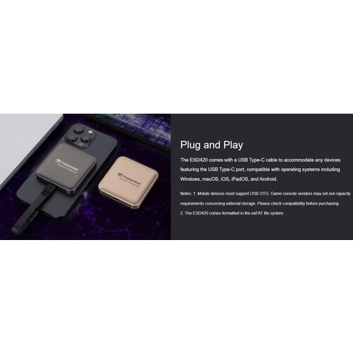 Transcend Portable SSD 2TB Magnetic R /W 2000 /2000 Rose Gold Cijene