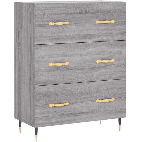  Visoka komoda siva sonome 69,5x34x180 cm od konstruiranog drva Slike