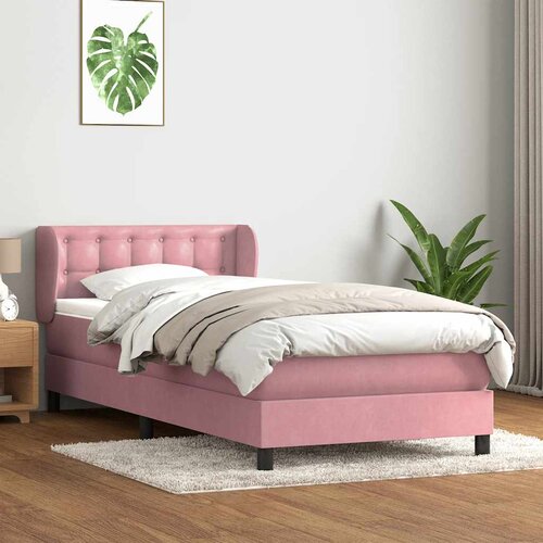 Box spring krevet s madracem ružičasti 80 x 220 cm bar&scaron;unasti Cijene