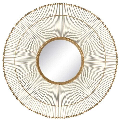  Zidno ogledalo 76 x 4 x 76 cm zlatan Metal Cijene