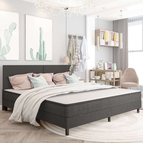 vidaXL posteljni okvir boxspring sivo blago 200x200 cm Cene