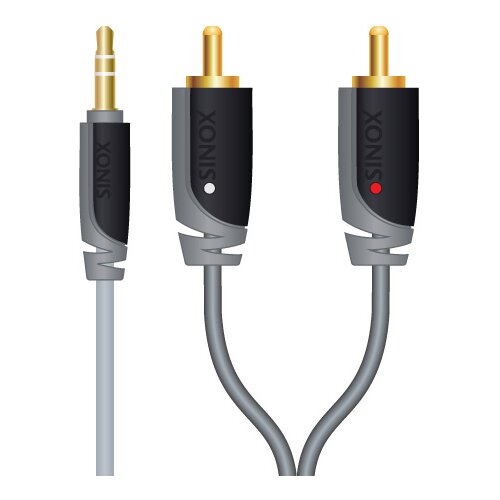 SINOX avdio kabel stereo SXA3401 3,5mm - 2xRCA 1m Cene