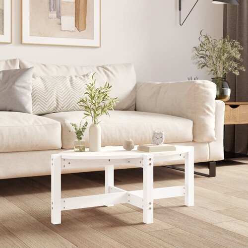 vidaXL Stolić za kavu bijeli 87 x 48 x 35 cm od masivne borovine Cijene