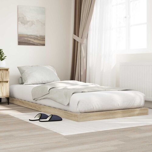  Krevet s daskama Sonoma hrast 90 x 200 cm Konstruirano drvo Cene