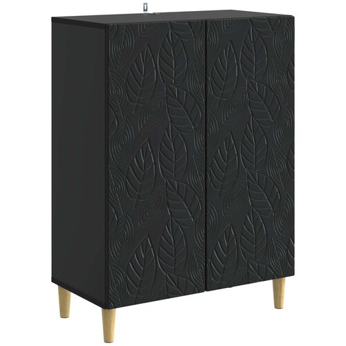 vidaXL Postol Crna 66 x 34 5 x 90 cm Konstruirano drvo - Crna Cijene