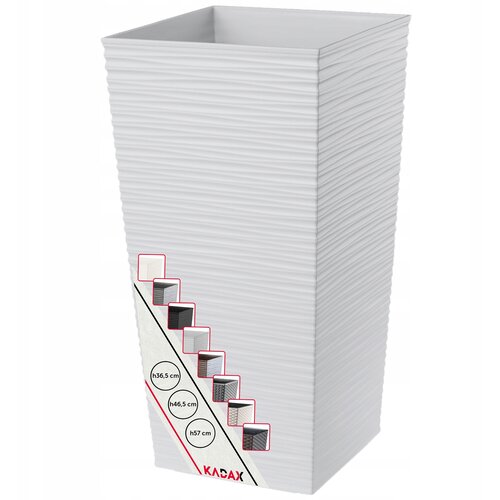 KADAX vrtni lonec + vložek 24 x 47 cm visok velik bel terasni cvetlični lonček, (5000350841) Cene