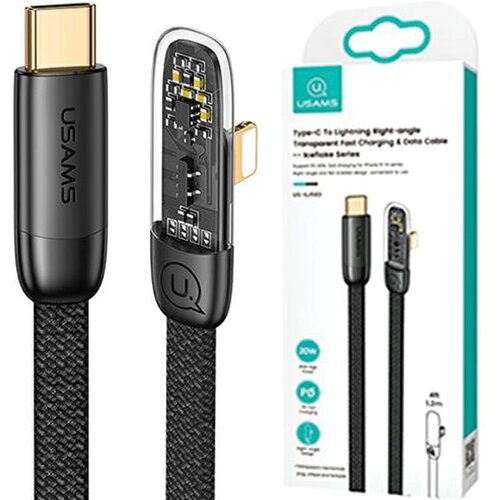 Usams KOTNI KABEL USB-C ZA LIGHTNING PD 20W ZA IPHONE 1.2M ČRN, (21980499) Cene