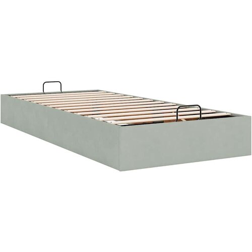 VidaXL Okvir za krevet bez madraca svjetlosivi 90x190 cm bar&amp;scaron;unasti Slike
