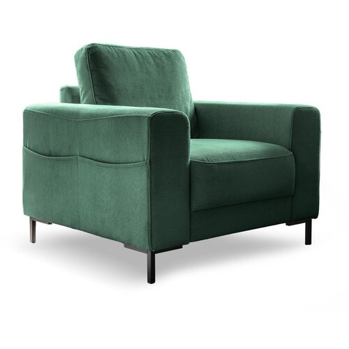 Miuform Temno zelen fotelj iz rebrastega žameta Lofty Lilly &amp;ndash; Slike