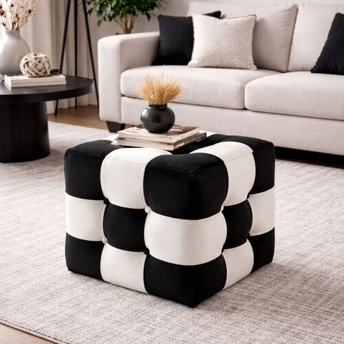 Atelier Del Sofa Taburei, 42x42x42cm, Crna Slike