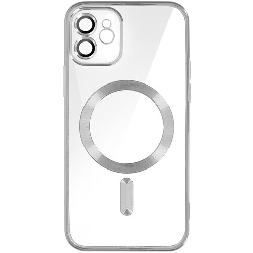 AVIZAR MagSafe ovitek za iPhone 12 Silikonska za&scaron;cita kamere Outline Chrome srebrna, (20575238) Cene