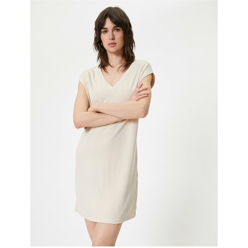 Koton V-Neck Short Sleeve Mini Dress Slike