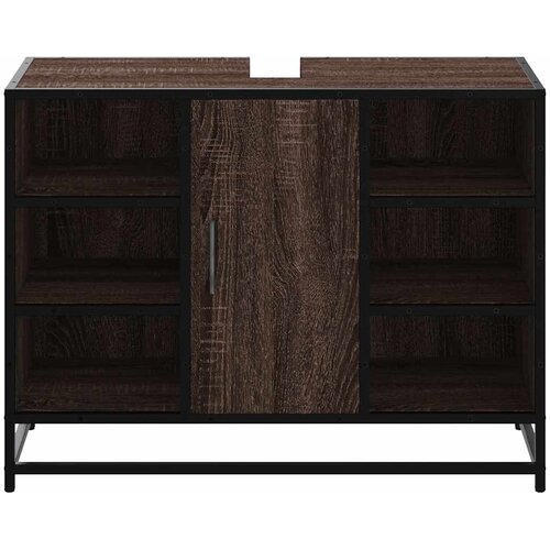  Kupaonski ormarić za umivaonik boja hrasta 80x33x60 cm drveni Slike