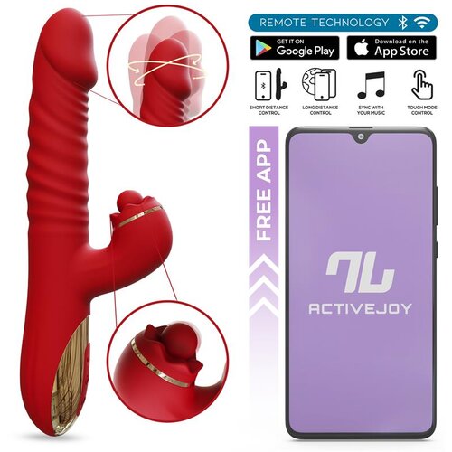 INTOYOU App Series Ascen Thrusting & Waving Vibrator with App Red Cijene